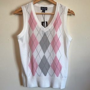 Summer argyle sweater vest